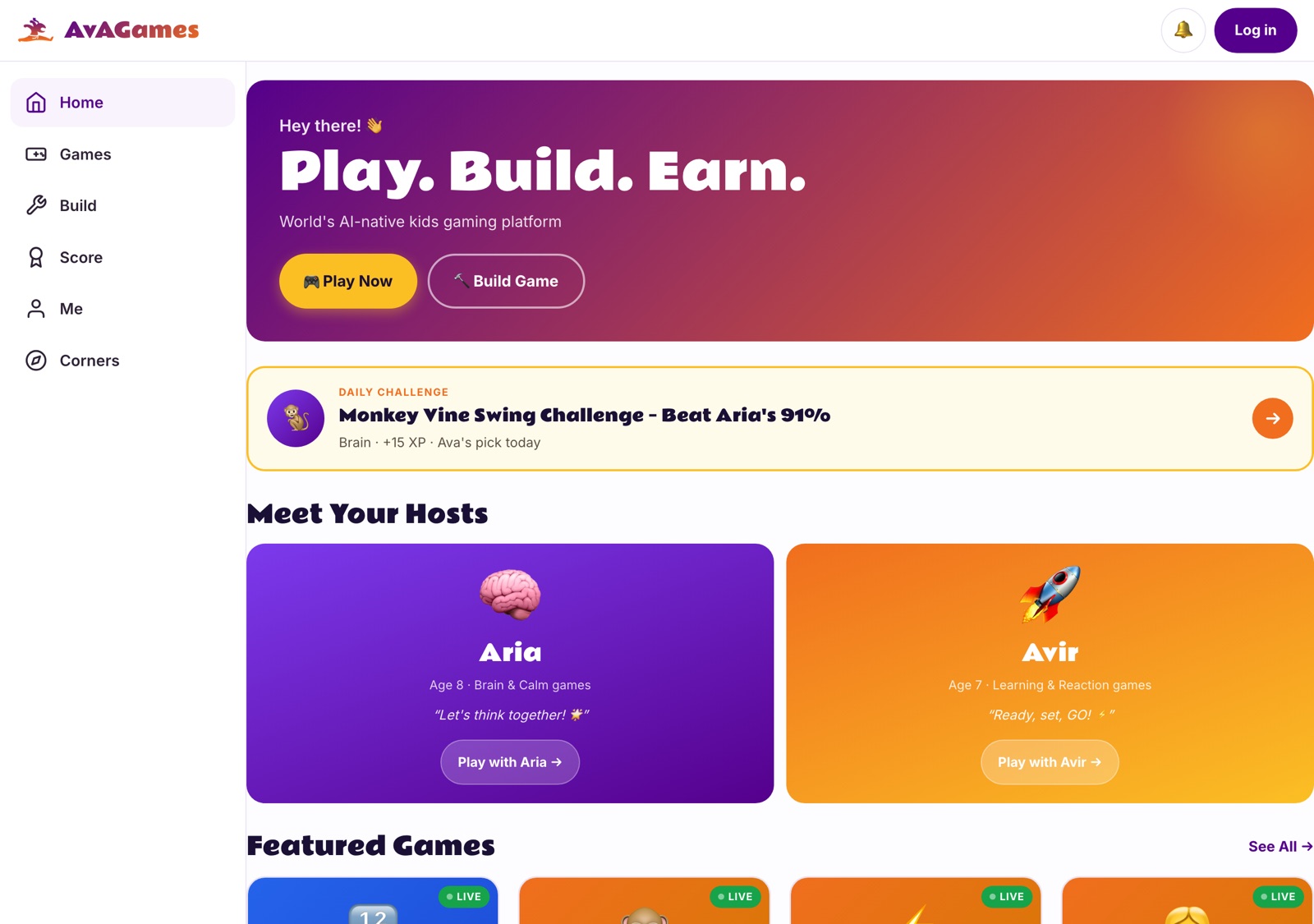 Ava Games — Play. Build. Earn.